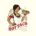 Lady Taco logo vector