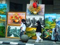 14 oktober 2023. Bandung City, West Java, Indonesia. People daily activity on arround Braga Street.