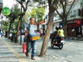 14 oktober 2023. Bandung City, West Java, Indonesia. People daily activity on arround Braga Street.