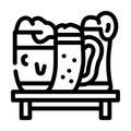 oktober fest beer festival event line icon vector illustration
