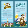 Oktoberfest. Annual traditional beer festival in Germany. Vector illustration