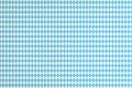 Oktoberfest background with blue Bavarian check seamless pattern, flag of Bavaria on white fabric canvas Royalty Free Stock Photo