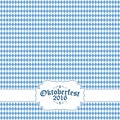 Oktoberfest background with blue-white checkered pattern Royalty Free Stock Photo