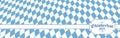Oktoberfest 2021 background with blue-white checkered pattern