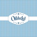 Oktoberfest background with blue-white checkered pattern Royalty Free Stock Photo