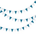 Oktoberfest background. Bright buntings garlands isolated on whi Royalty Free Stock Photo