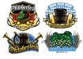 Oktoberfest badge design collection