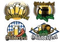 Oktoberfest badge design set