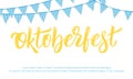 Oktoberfest. Banner design for German beer festival Oktoberfest with modern lettering Royalty Free Stock Photo