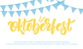 Oktoberfest. Banner design for German beer festival Oktoberfest with modern lettering Royalty Free Stock Photo