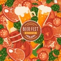 Oktoberfest banner on white isolated backdrop Royalty Free Stock Photo