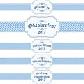 Oktoberfest 2017 banners with text Royalty Free Stock Photo