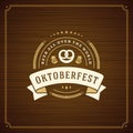 Oktoberfest beer festival celebration vintage greeting card