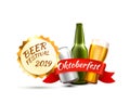 Oktoberfest beer festival, Celebratory cover of the event Royalty Free Stock Photo