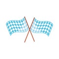 Oktoberfest beer festival, crossed checkered flags celebration german traditional design Royalty Free Stock Photo