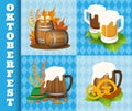 Oktoberfest Beer Festival Icons and Symbol Objects