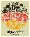 Oktoberfest Beer Festival label Royalty Free Stock Photo