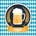 Oktoberfest beer festival logo design. Flat Illustration. Royalty Free Stock Photo