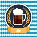 Oktoberfest beer festival logo design. Flat Illustration. Royalty Free Stock Photo