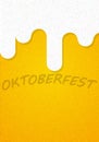 Oktoberfest beer festival poster on beer texture background Royalty Free Stock Photo