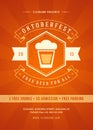 Oktoberfest beer festival poster or flyer template