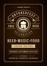 Oktoberfest beer festival poster or flyer template