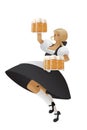 Oktoberfest beer girl carrying a stein Royalty Free Stock Photo