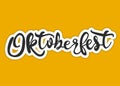 Oktoberfest black isolated lettering illustration with shadow