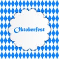 Oktoberfest Blue Background Vector Illustration