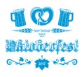 Oktoberfest 2017 blue logo concept design