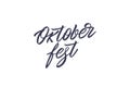 Oktoberfest calligraphy lettering. Germany beer festival vector text logo design