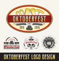 Oktoberfest celebration logo sets