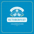 Oktoberfest Celebration With Traditional Beer Emblem