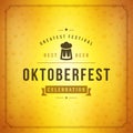 Oktoberfest Celebration With Traditional Beer Emblem