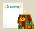 Oktoberfest celebration vector background poster