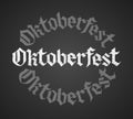 Oktoberfest chalk lettering. Single word