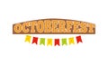 Oktoberfest Colorful Inscription on Wooden Board Royalty Free Stock Photo