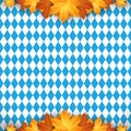 Oktoberfest design autumn. blue background. b