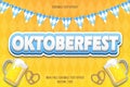 Oktoberfest editable text effect cartoon style