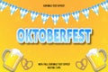 Oktoberfest editable text effect 3 dimension emboss cartoon style