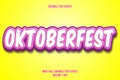 Oktoberfest editable text effect 3 dimension emboss cartoon style