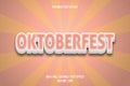 Oktoberfest editable text effect 3 dimension emboss cartoon style