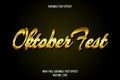 Oktoberfest editable text effect 3 dimension emboss luxury style