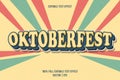 Oktoberfest editable text effect 3 dimension emboss vintage style