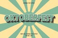 Oktoberfest editable text effect 3 dimension emboss vintage style