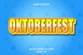 Oktoberfest editable text effect emboss cartoon style