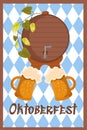 Oktoberfest festive template background. German event beer festival poster Royalty Free Stock Photo