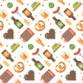 Oktoberfest flat icons pattern