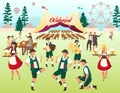 Oktoberfest flat vector illustration