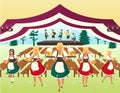 Oktoberfest flat vector illustration